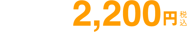1ヶ月あたり2,200円税込